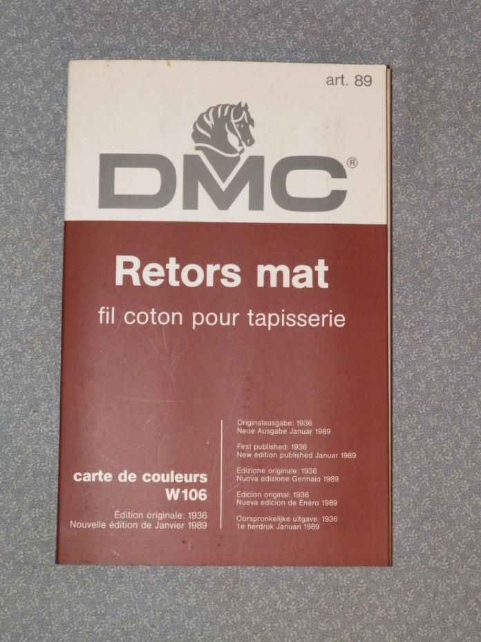 DMC Art. 89 Retors mat Color card with real thread
