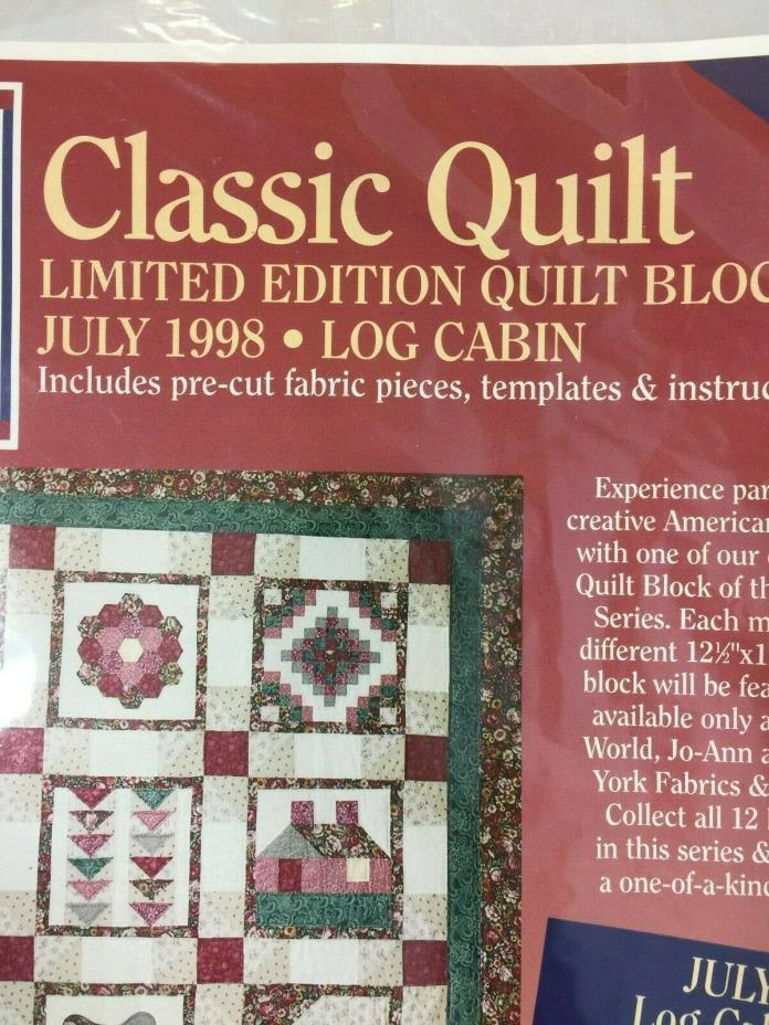 Log Cabin Quit square July log cabin limited edition 1998 new