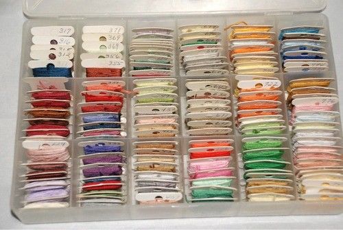 Plano Case with Embroidery Floss Thread 139 Skeins Cross Stitch Multi Colors