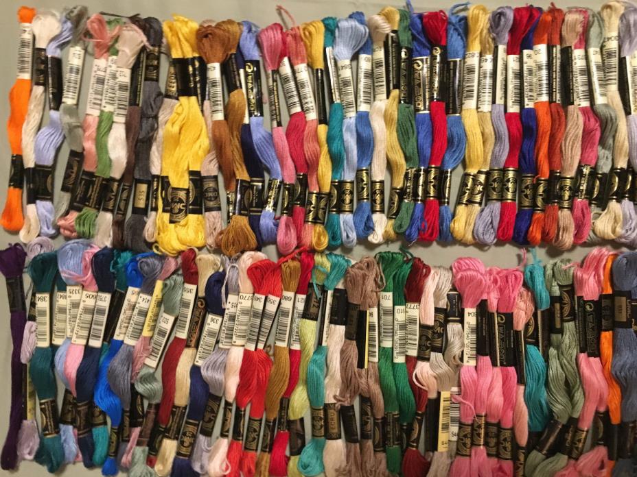 Lot 500 + New DMC Embroidery Cross Stitch Floss Thread Also Partials & Specialty