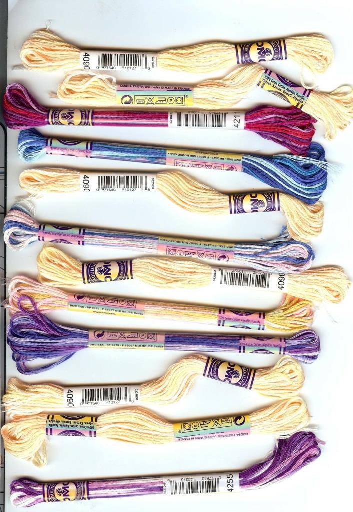 Lot of 12 Skeins DMC Color Variations Floss -- Misc Colors