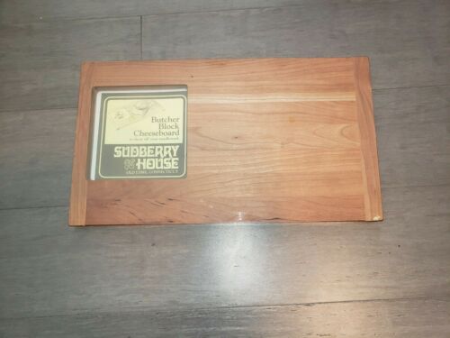 NEW Sudberry House Wood Butcher Block Cheese Board Opening Display Needlework