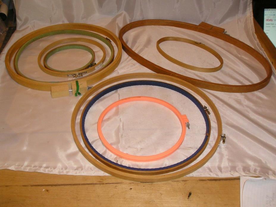 (9) Vintage Embroidery Hoops- Round 6