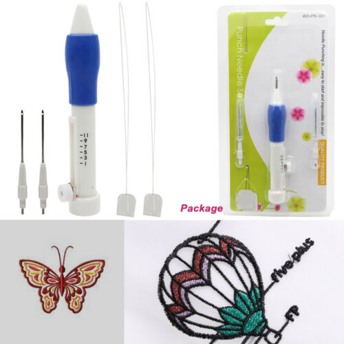 Craft Tools Magic Threaders Plastic Punch Needle Embroidery Pen Set 5 In 1 Hot