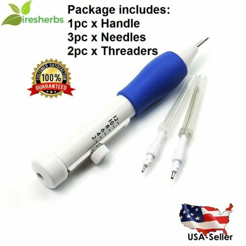 Craft Tools Magic Threaders Plastic Punch Needle Embroidery Pen Set 5 In 1 US