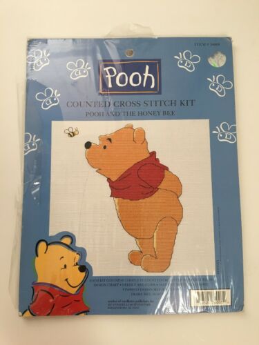 Disney POOH AND THE HONEY BEE Counted Cross Stitch Picture Kit #34005 NIP