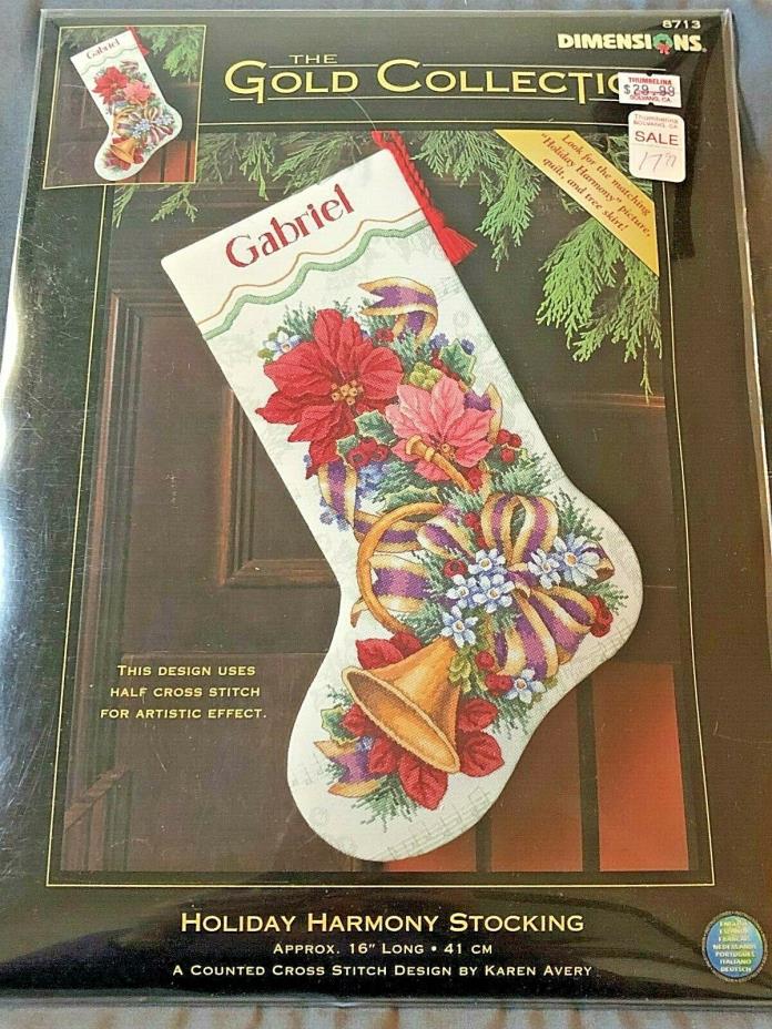 DIMENSIONS Gold Collection ~ HOLIDAY HARMONY Christmas Stocking Cross Stitch