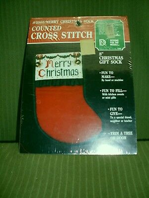 DMC Merry Christmas Sock Counted Cross Stitch Set Sealed New