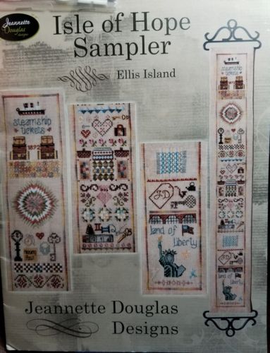 ISLE OF HOPE SAMPLER - New Jeannette Douglas Chart, Silks, Beads, Charms