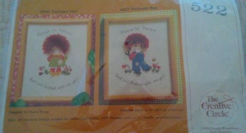 Vintage The Creative Circle Cross Stitch Kit NOS Model 522 Patience Girl