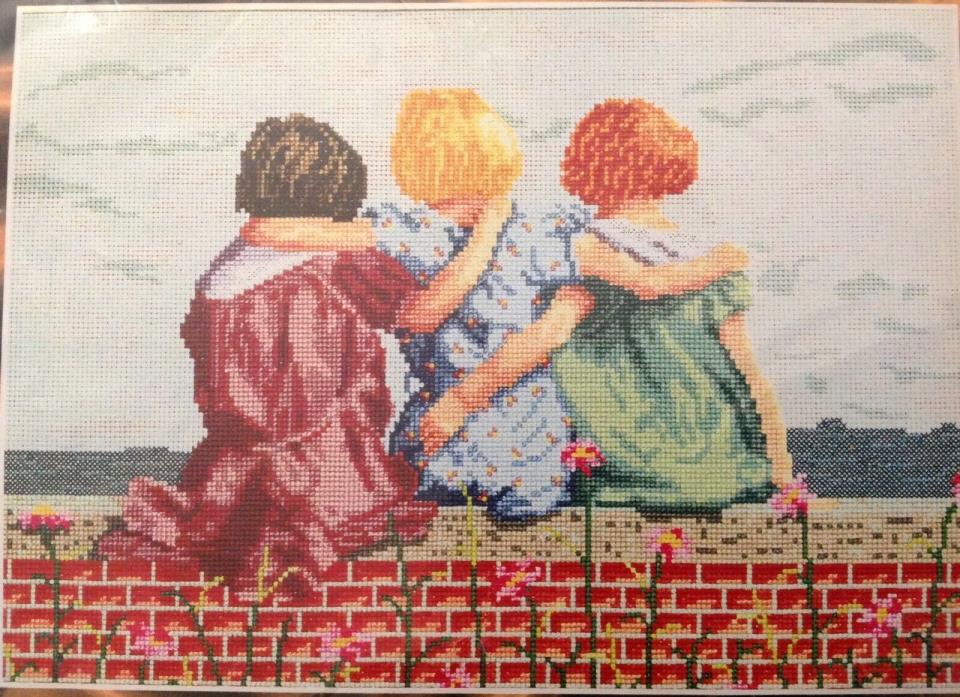 Janlynn Best Friends Counted Cross Stitch Kit #21-128 by Diana Thomas 14 x 10