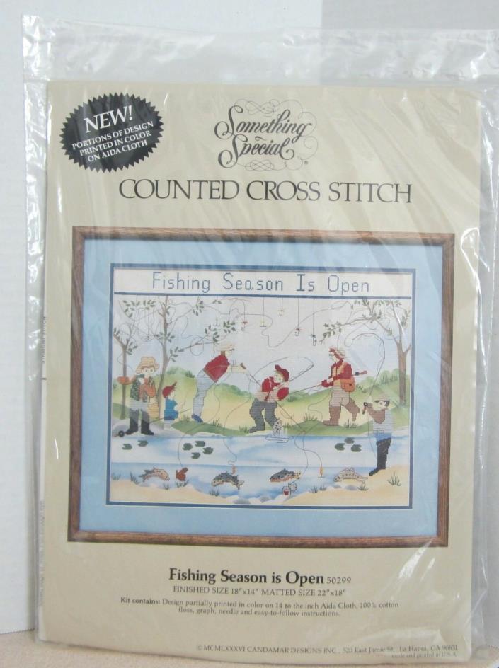 CANDAMAR - SOMETHING SPECIAL - FISHING SEASON IS OPEN - COUNTED CROSS STITCH KIT