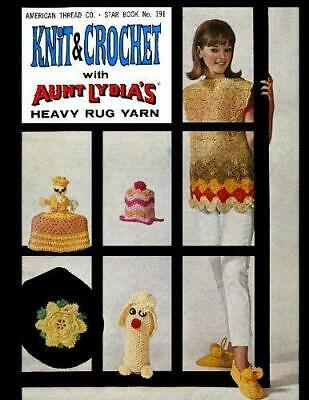60s Knit and Crochet Aunt Lydia's Heavy Rug Yarn  - American Thread Co Star Book