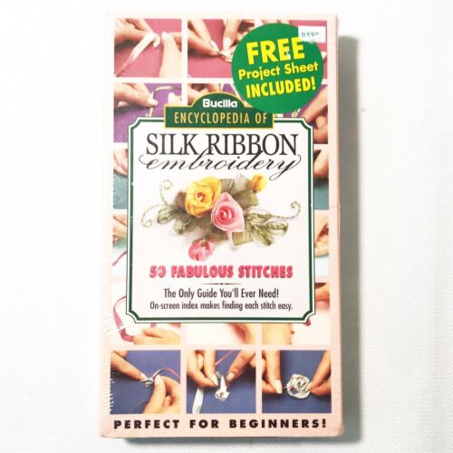 Silk Ribbon Embroidery Instructional VHS Tape Bucilla Encyclopedia Project Guide