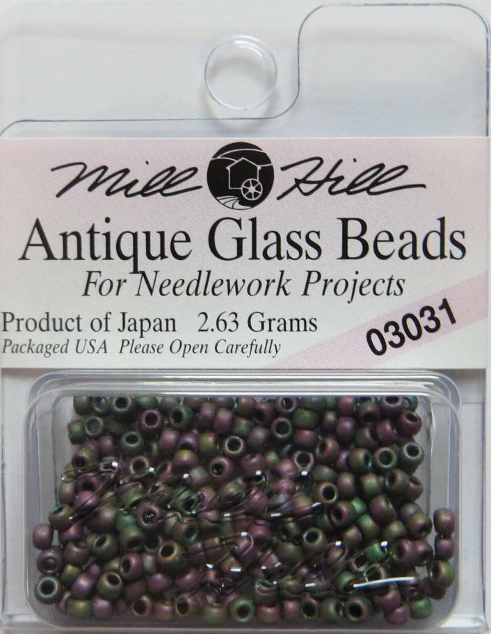 NEW Mill Hill Antique Glass Seed Beads 2.6 grams 2.5mm, Smokey Heather #03031