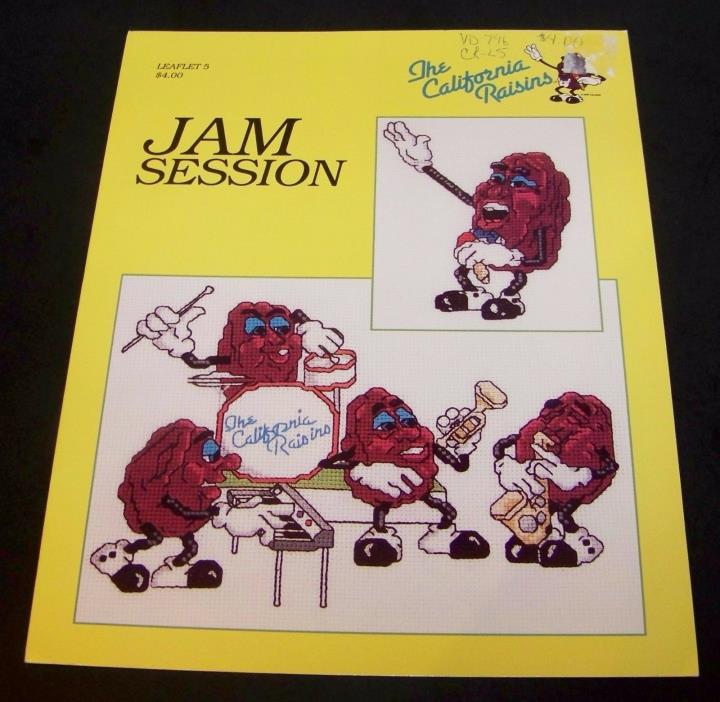 The California Raisins Jam Session Cross Stitch Book 1988 CalRab Applause