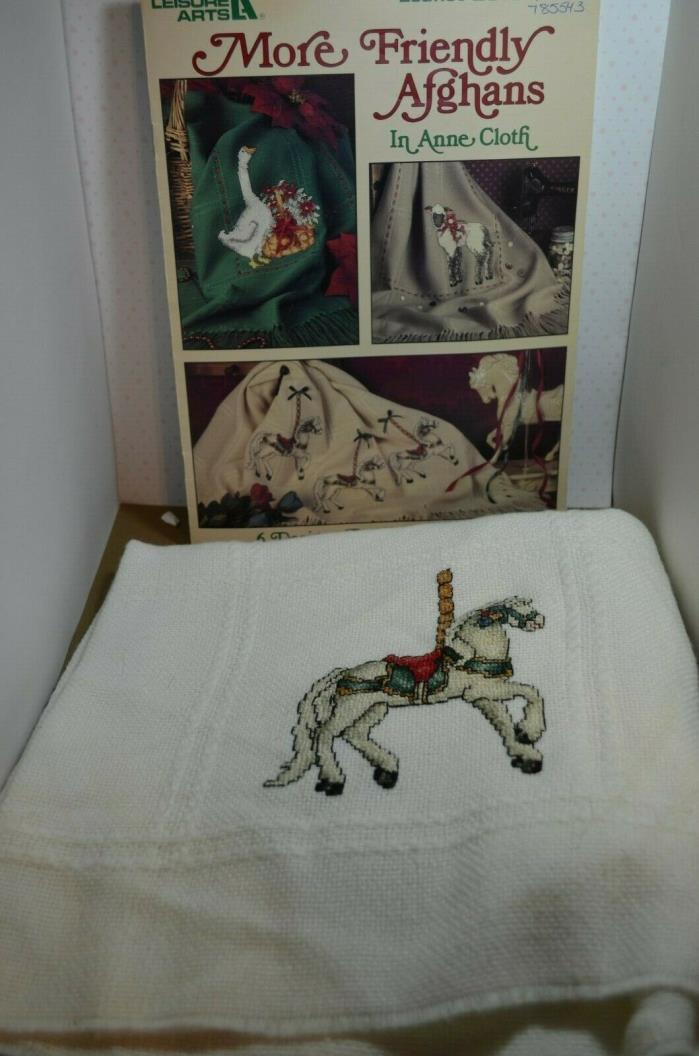 Cross Stitch Unfinished Afghan  Carousel, PLUS