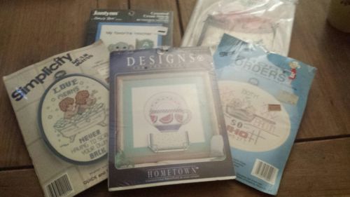5 counted cross stich kits new & seal Needlepoint quilts designs