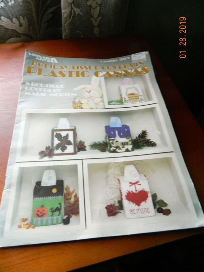 Leisure Arts 333 Holiday Tissue Box Covers in Plastic Canvas