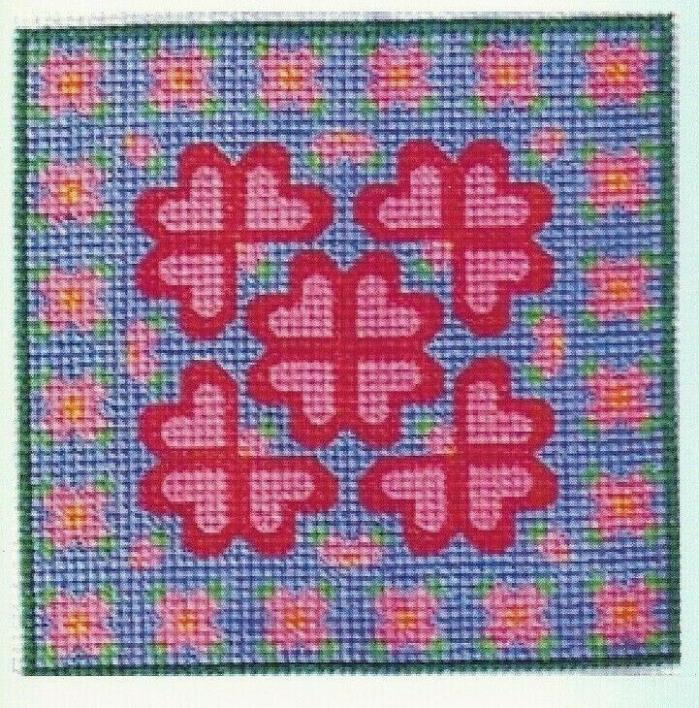 HEARTS AND FLOWERS--Pink & Red Hearts & Flowers--Counted Cross Stitch Pattern