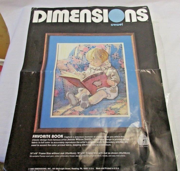 Dimensions Crewel Kit 1296 Favorite Book Gallery Collection Design Wilcox Smith