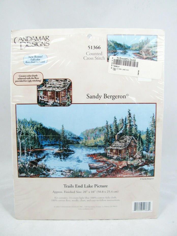 Candamar Designs Trails End Lake Picture Counted Cross Stitch Kit 51366 NEW