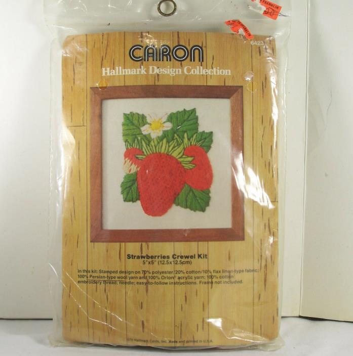 Caron Hallmark Design Collection Crewel Kit Strawberries 6423 5