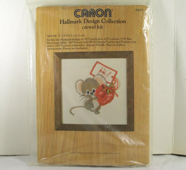 Caron Hallmark Design Collection Crewel Kit Mouse 6410 5