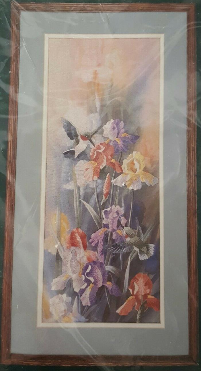 Elsa Williams crewel embroidery All Aflutter 00427 hummingbird floral nature 16