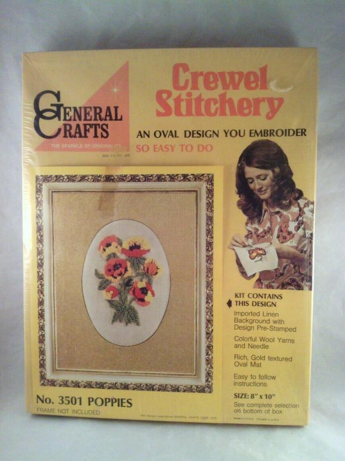 Vintage 1972 General Crafts Crewel Stitchery Kit - 8