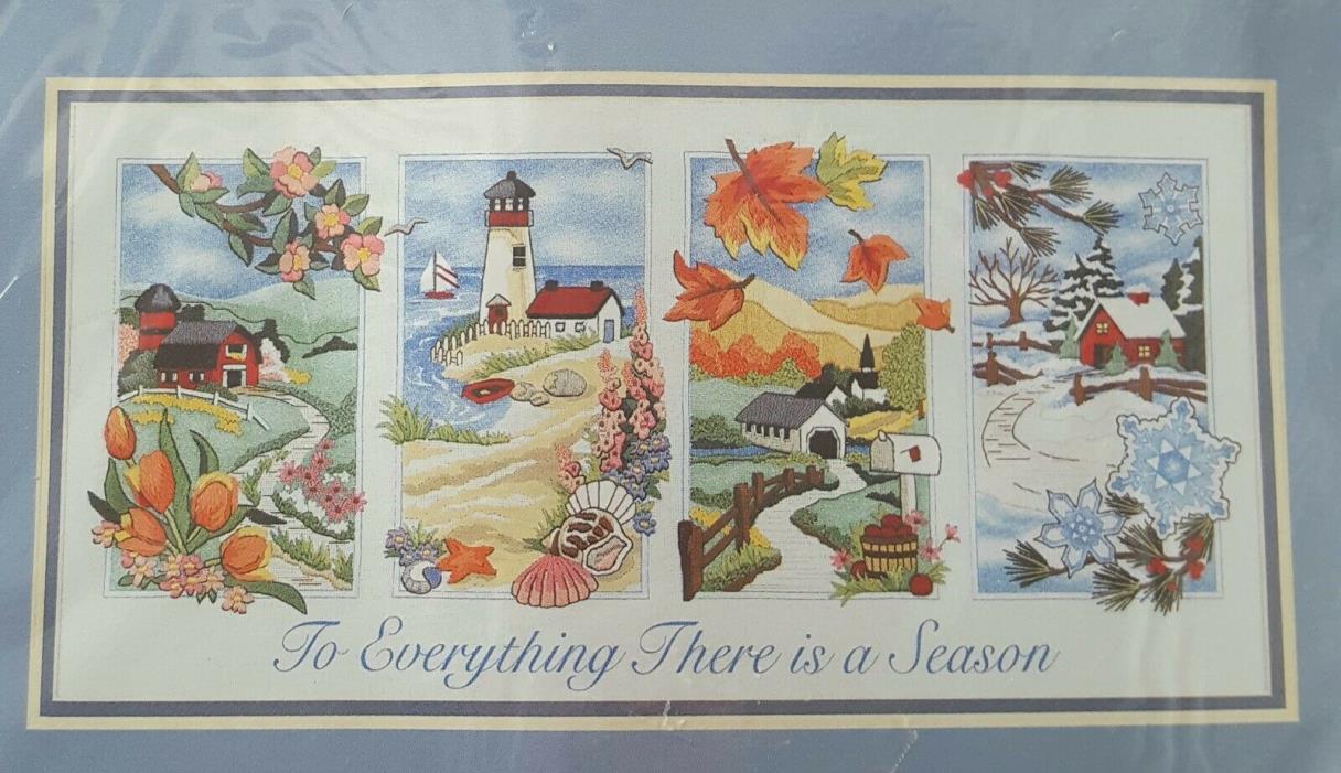 Sunset crewel kit Seasonal Quartet 11119 nature To Everything There is a Season