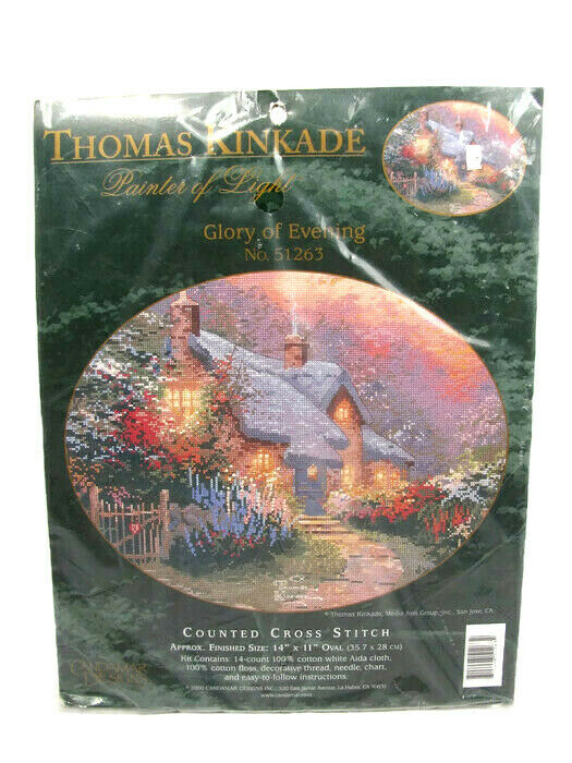 Candamar Thomas Kinkade Painter of Light Glory Of Evening Counted Cross Stitch