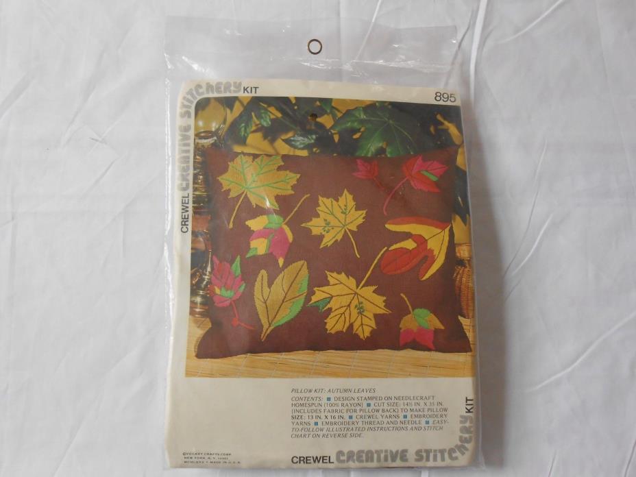 Creative Stitchery Pillow Crewel Kit (Autumn Leaves) #895