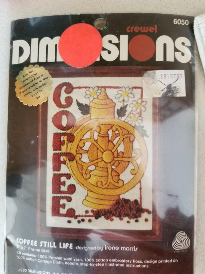 Dimensions Crewel Embroidery Kit COFFEE STILL LIFE