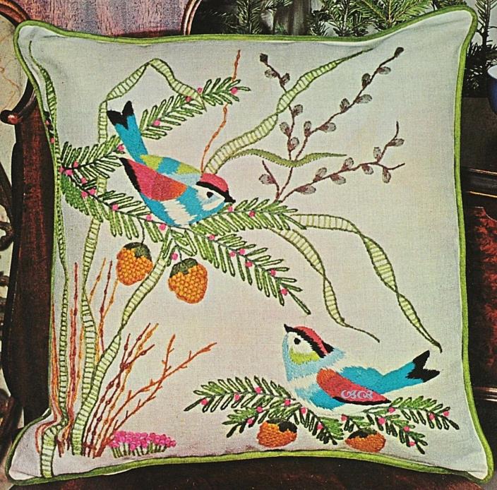 LOVE BIRDS Crewel Embroidery Kit 16
