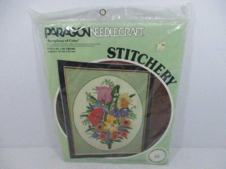 1978 PARAGON Needlecraft Symphony Of Color - Flowers - Fits 16