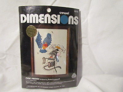 Dimensions Crewel Kit #6018 Flying Friends