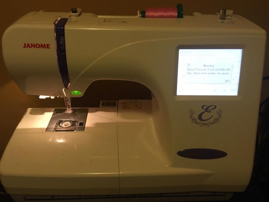 Broken Janome memory craft 300E embroidery machine + supplies