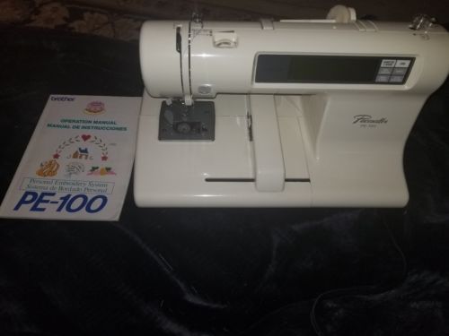 BROTHER PACESETTER PE-100 EMBROIDERY CROSS STITCH SEWING MACHINE CRAFT MANUAL