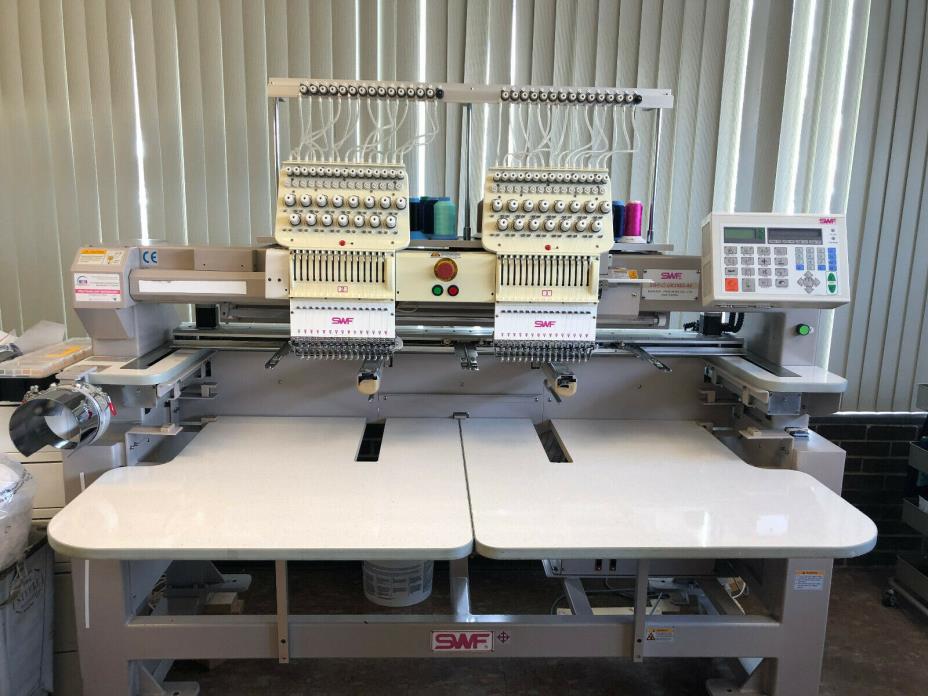 SWF 2 HEAD / 15 NEEDLE / 15 COLOR / EMBROIDERY MACHINE / USED