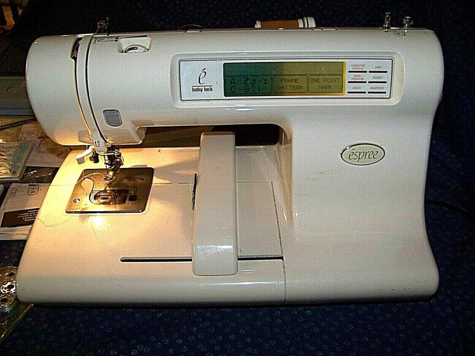 Babylock Espree Machine Personal Embroidery System Manual in English and Spanish