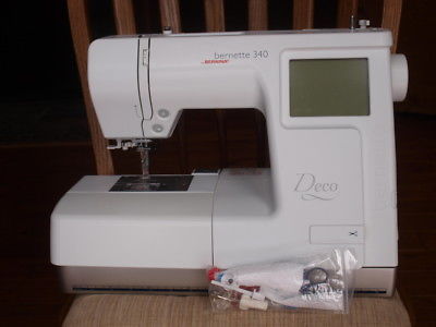 Bernina Bernette Deco 340 Computerized Embroidery Sewing Machine & Extras VGC!