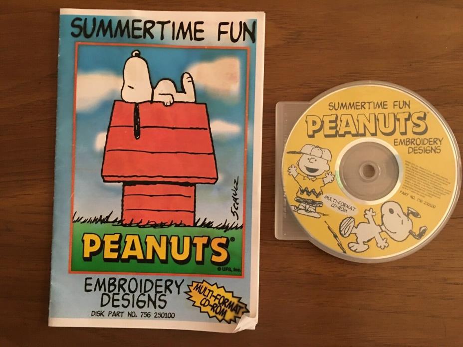 Peanuts  Summertime Fun Cartoons Embroidery Designs & Multi Format CD-Rom