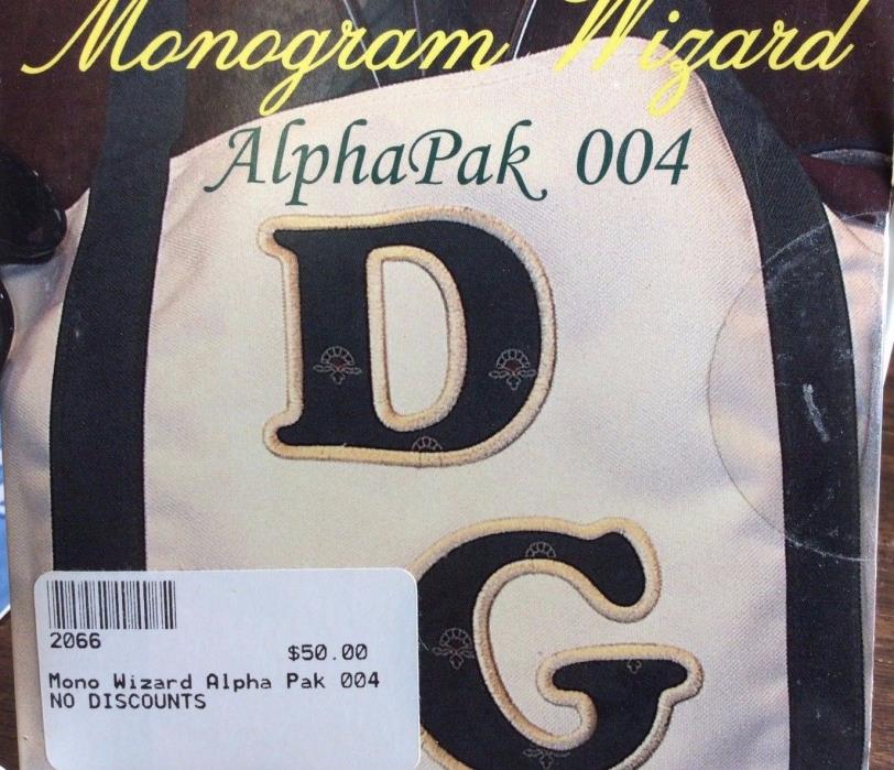 MONOGRAM WIZARD ALPHA PAK 004- EMBROIDERY CD