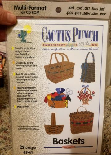 Cactus Punch  Machine Embroidery CD rom 
