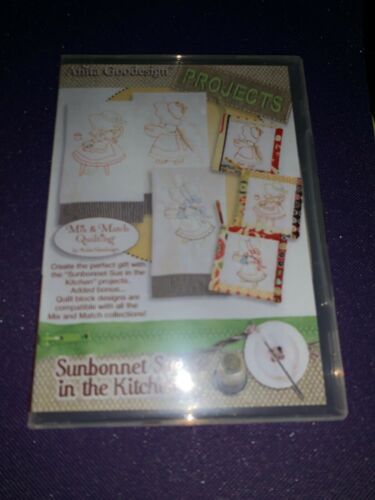 Anita Goodesign Sunbonnet Sue in the Kitchen Embroidery Design CD NEW PROJ04
