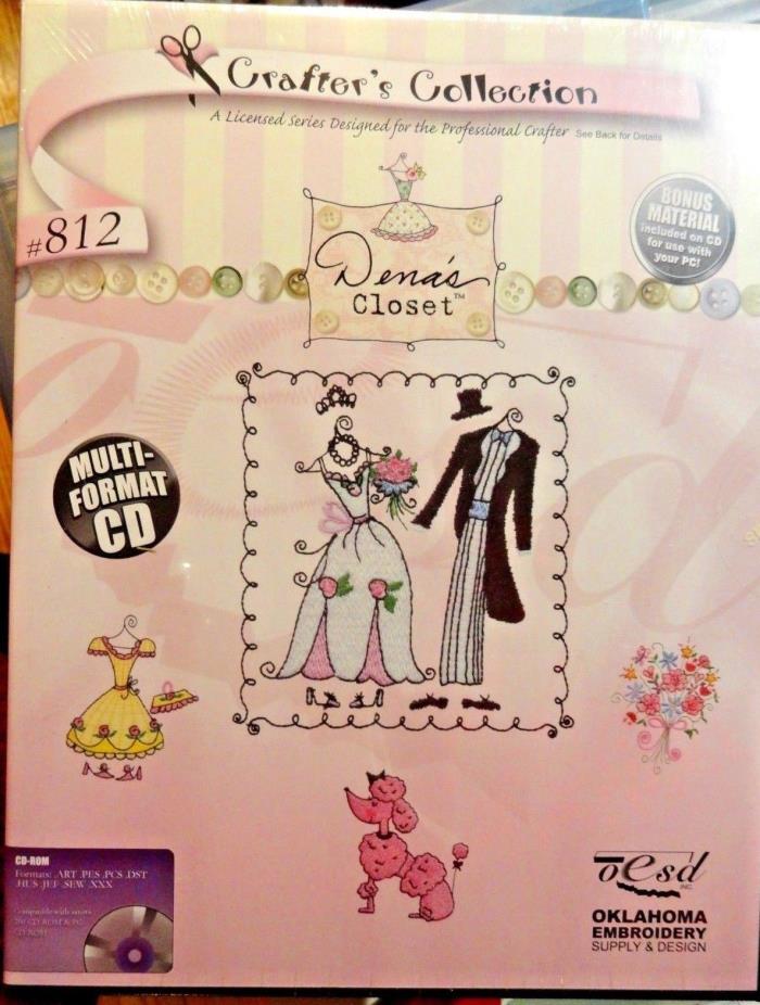DENA;S CLOSET 812 OESD MACHINE EMBROIDERY DESIGNS AS SHOWN IN PHOTOS