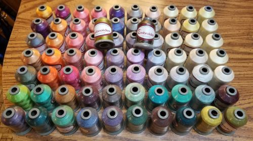 Machine Embroidery Thread Spools Polyester Embroidex 72 Bright Beautiful Colors