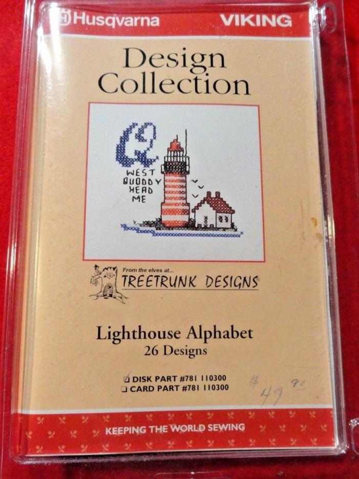 HUSQVARNA DESIGNER I  DESIGN COLLECTION LIGHTHOUSE ALPHABETS SEE PHOTOS