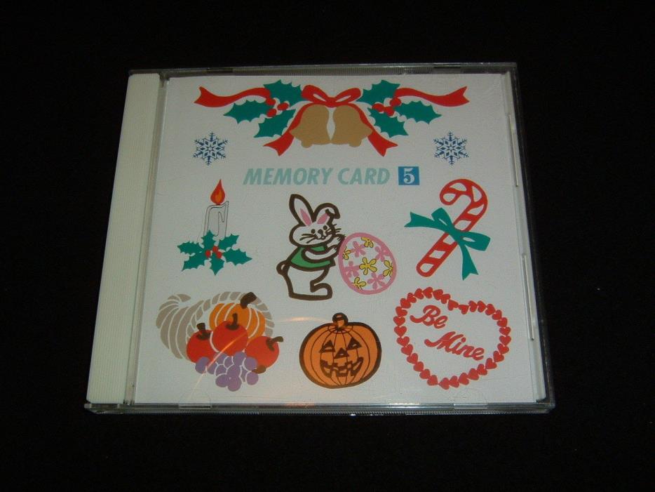 JANOME Embroidery Memory Card 5 Holiday Series 1991 Memory Craft 8000